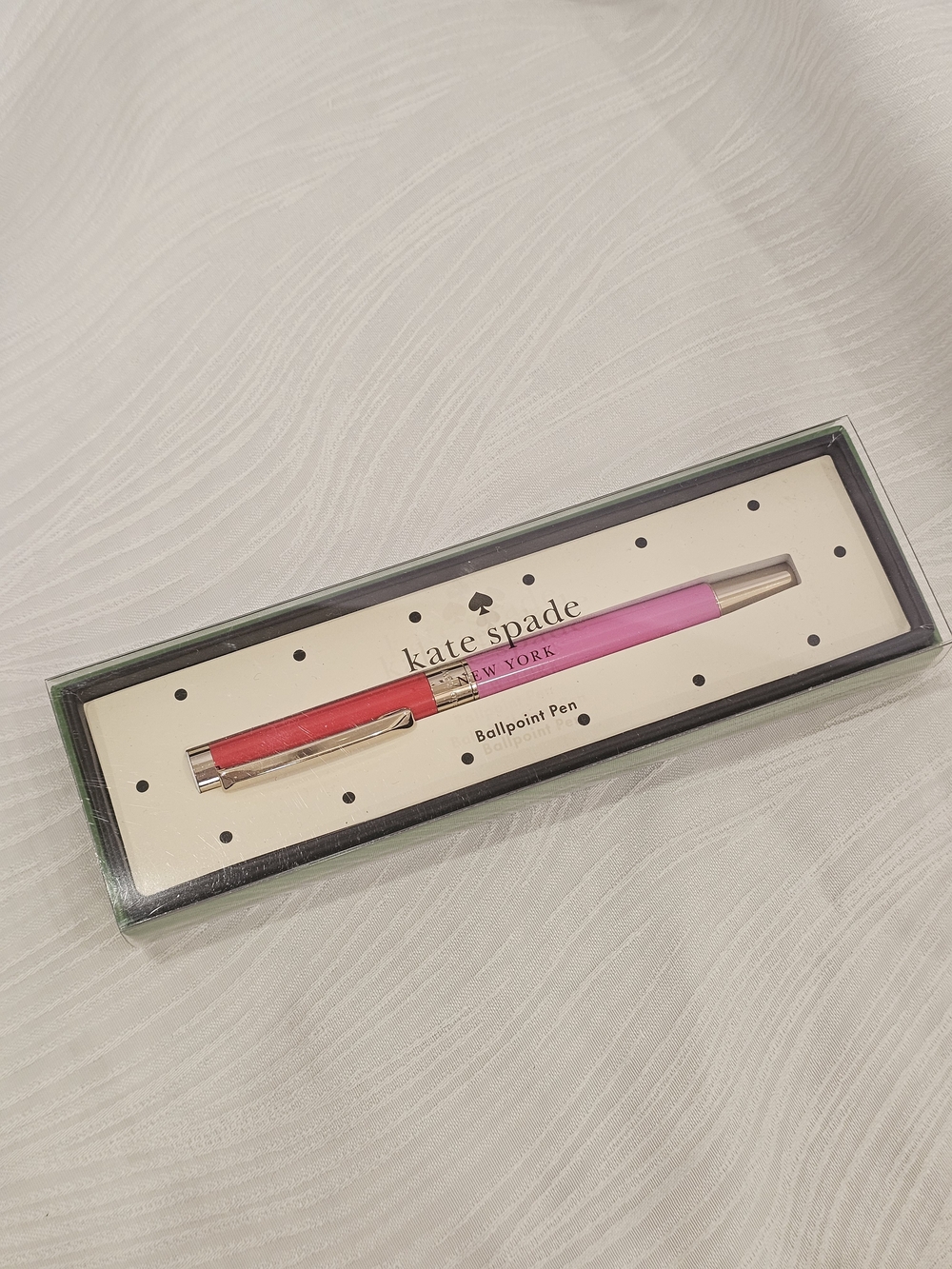 kate spade Pink and Red Two-Tone Ballpoint Pen